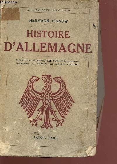 Histoire d'allemagne - collection bibliothque historique
