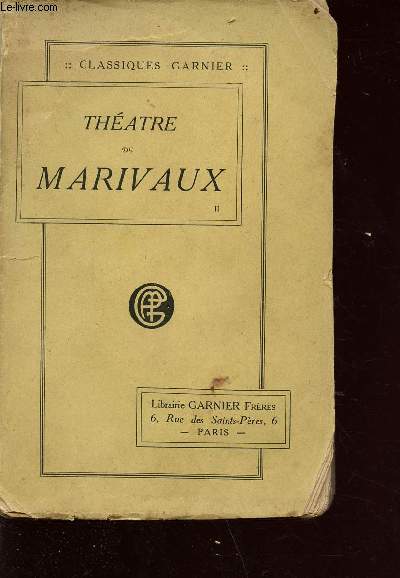 Thatre de marivaux avec introduction - tome 2