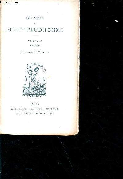 Oeuvres de Sully prudhomme - posies 1865-1866 - stances & pomes