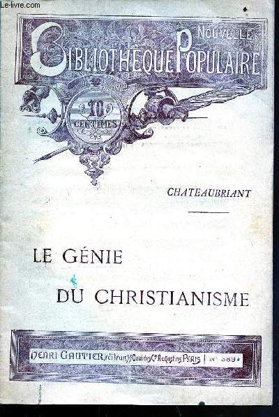 Le gnie du christianisme - Collection nouvelle bibliothque populaire n389