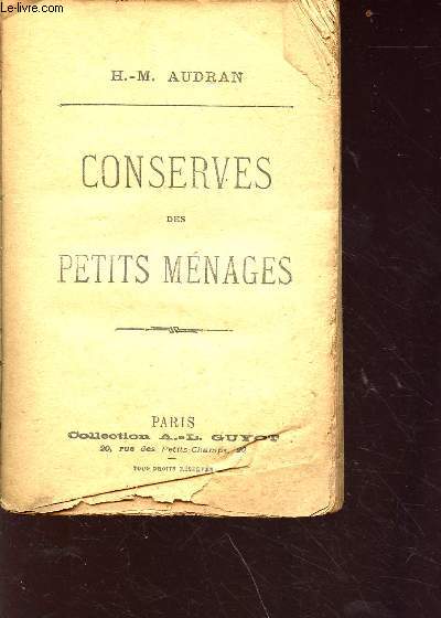 Conserves des petits mnages - Collection A.-L. Guyot n731