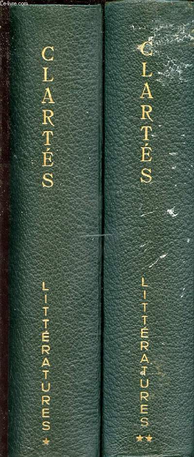 Clarts l'encyclopdie du prsent - littrature en 2 tomes (tomes1+2) - tome 1: littratures anciennes, littrature franaise - tome 2: littratures trangres