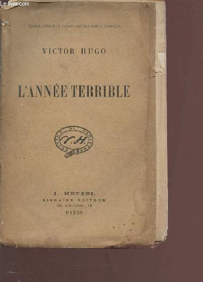 Oeuvres complte de Victor Hugo - posie - l'anne terrible