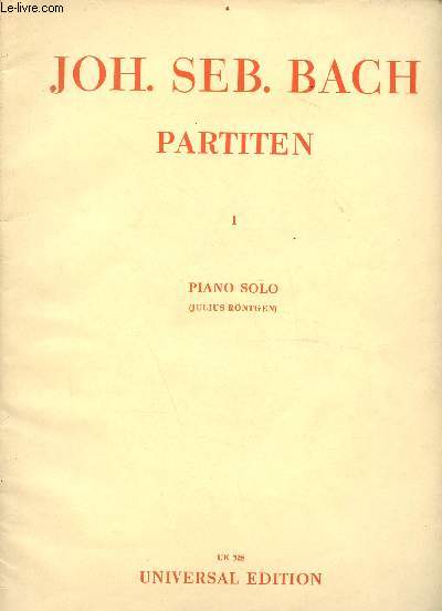 Partiten 1: piano solo (Julius Rntgen)