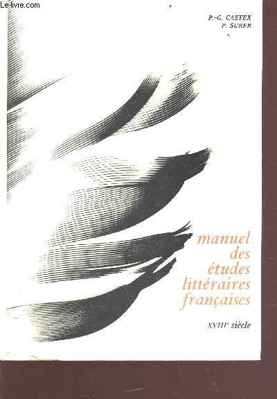 Manuel des tudes littraires franaise XVIIIe sicle