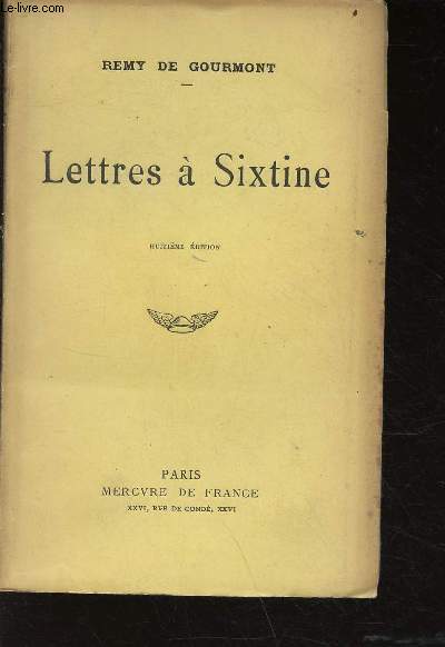 Lettres  Sixtine - 8e dition