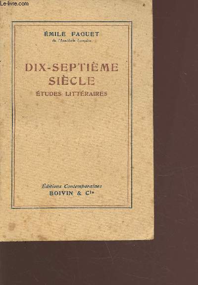 Dix-septime sicle - tudes littraires