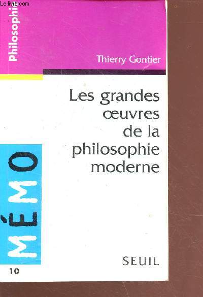 Le grandes oeuvres de la philosophie moderne - collection mmo n10