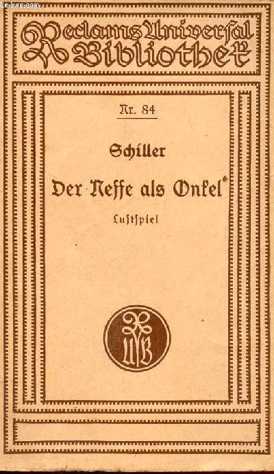 Der Neffe als Onkel -Collection Reclams universal bibliothet'n84