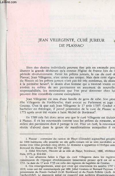 Tir  part : Jean Villegente, cur jureur de Plassac.