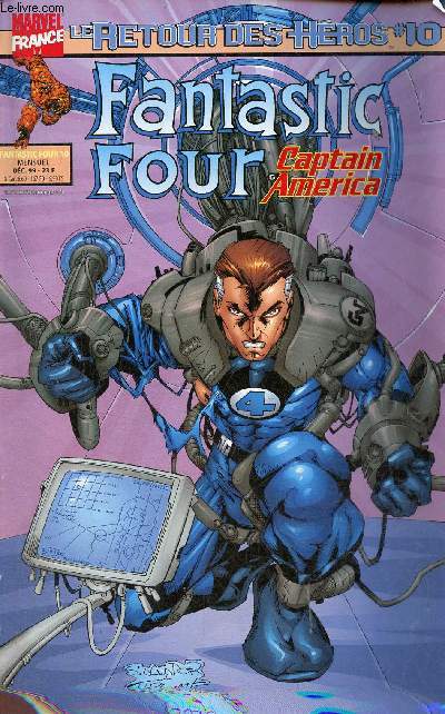Fantastic Four n10 dcembre 1999 - Captain America - les quatre fantastiques Red Richards : seul ! - chos de l'espace - le cauchemar americain (3) le doigt sur la dtente - vive les fantastiques ! par Christian Grasse.