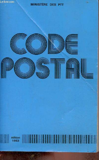 Code postal ministre des PTT dition 1983.