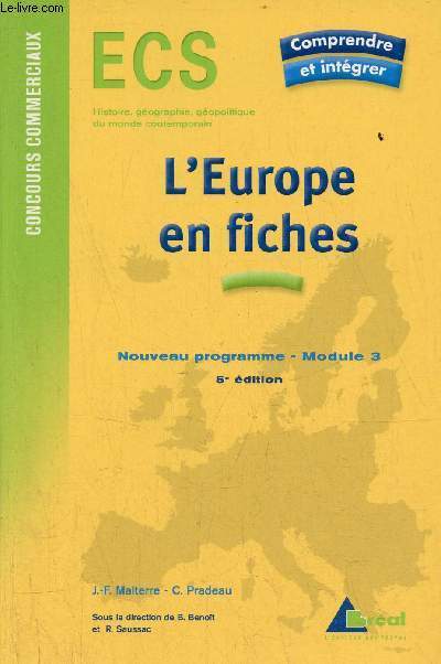 L'Europe en fiches - 5e dition - Nouveau programme module 3 - Collection comprendre et intgrer.