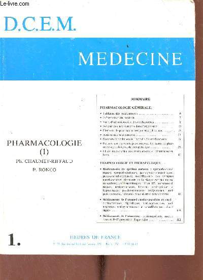 D.C.E.M. Mdecine pharmacologie (1).