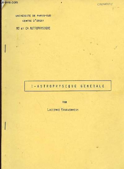 I - Astrophysique gnrale m3 et c4 Astrophysique