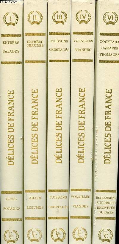 Dlices de France - 5 tomes (5 volumes) - Tomes 1+2+3+4+6.