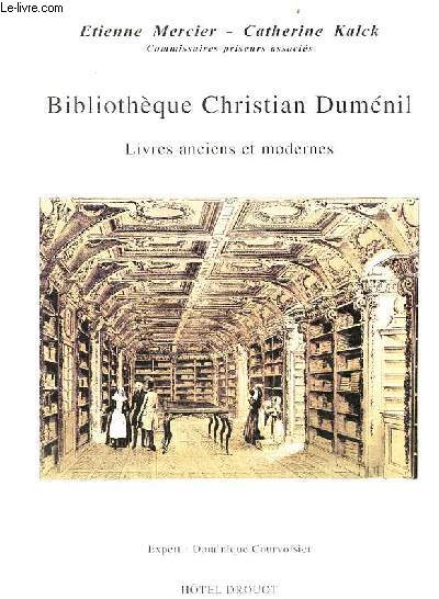 Catalogue de ventes aux enchres - Bibliothque Christian Dumnil livres anciens et modernes - Htel drouot mardi 26 juin 2001.