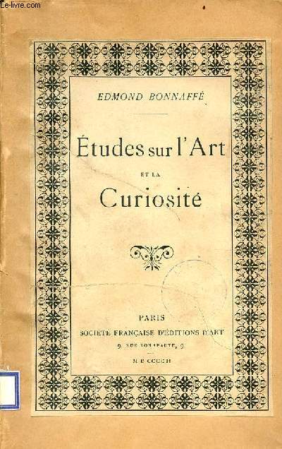 Etudes sur l'art et la curiosit.