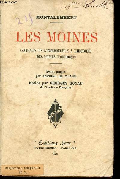 Les moines - extraits de l'introduction  l'histoire des moines d'occident.