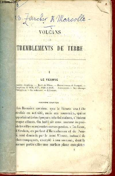 Volcans et tremblements de terre - Collection bibliothque des merveilles.