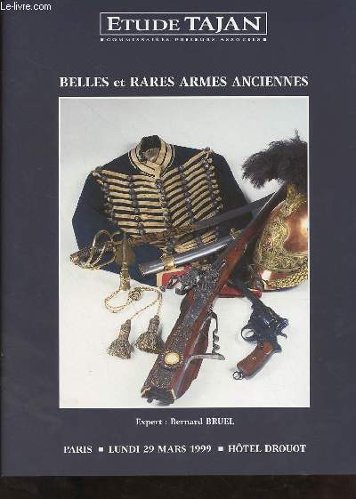 Catalogue de ventes aux enchres Belles et rares armes anciennes Htel Drouot le lundi 29 mars 1999.