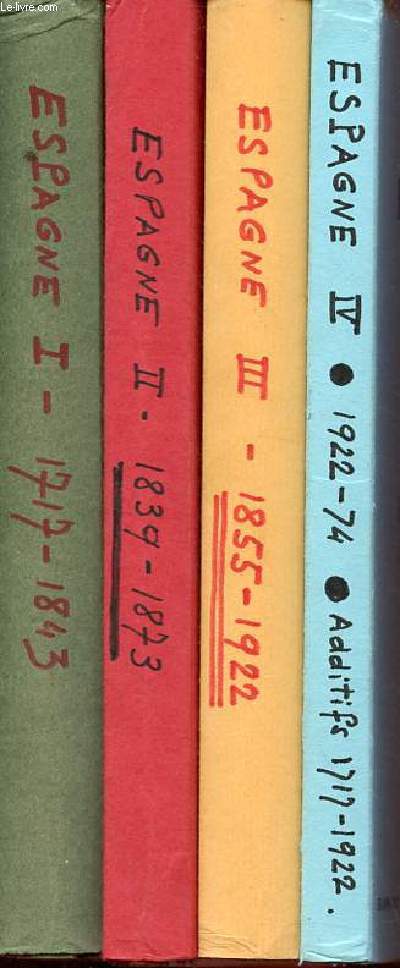Armamento reglamentario y auxiliar del ejercito espanol - 4 libros - libros n1+2+3+4 - ENVOI DE L'AUTEUR.