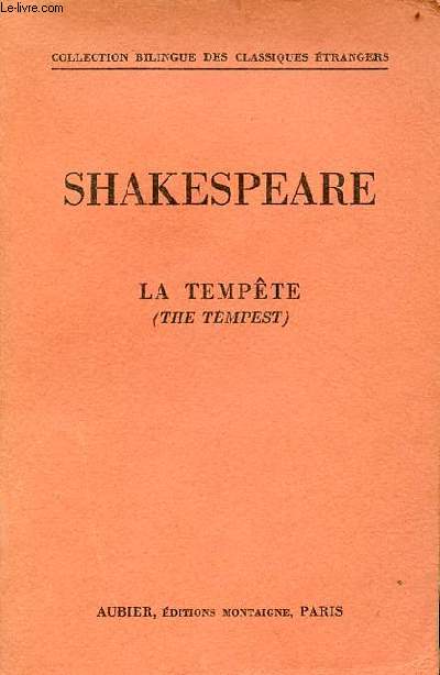 La tempte (the tempest) - Collection bilingue des classiques trangers.