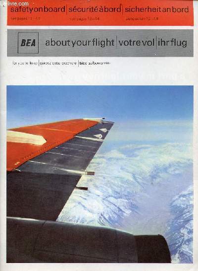 Bea about your flight / votre vol / ihrflug - safety on board / scurit  bord / sicherheit an bord.