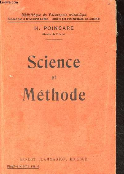 Science et mthode - Collection Bibliothque de philosophie scientifique.