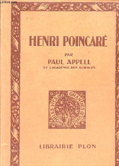 Henri Poincar - Collection nobles vies - grandes oeuvres.