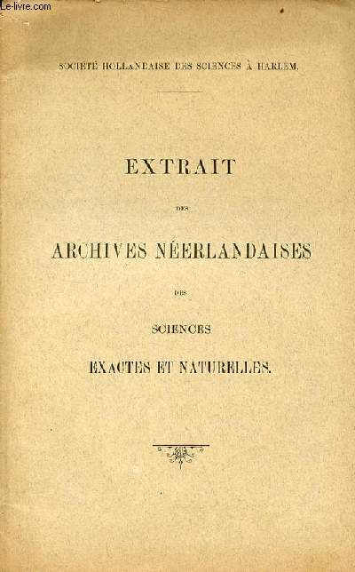 Sur la thorie lectrodynamique de Helmholtz et la thorie lectromagntique de la lumire - Extrait des archives nerlandaises des sciences exactes et naturelles.