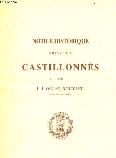 Notice historique sur la ville de Castillonns.