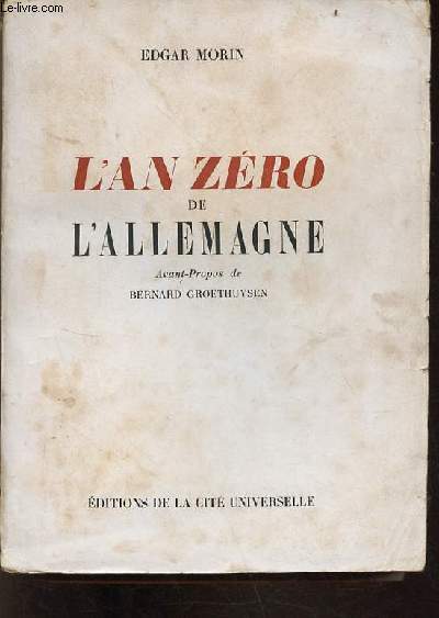 L'an zro de l'Allemagne.