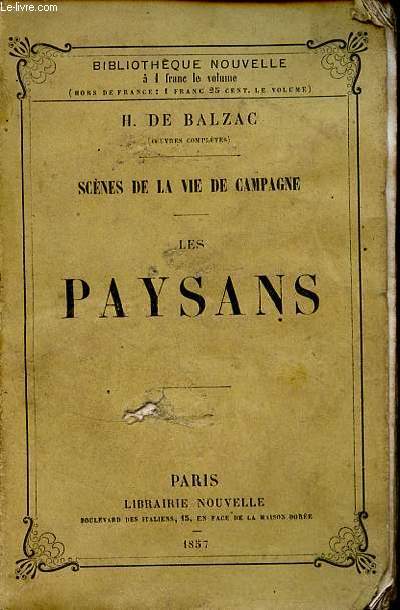 Scnes de la vie de campagne - Les paysans - Collection Bibliothque nouvelle.
