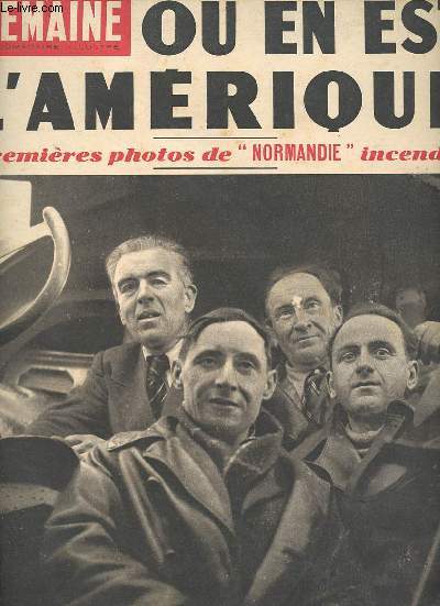 La semaine hebdomadaire illustr n89 16 avril 1942 - O en est l'Amrique premires photos de Normandie incendi - voici comment vivent les amricains - le marchal en vacances - les japonais peuvent jouer au tennis -  Vichy 2 guerres etc.