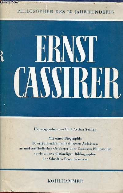 Philosophen des 20.jahrhunderts - Ernst Cassirer.