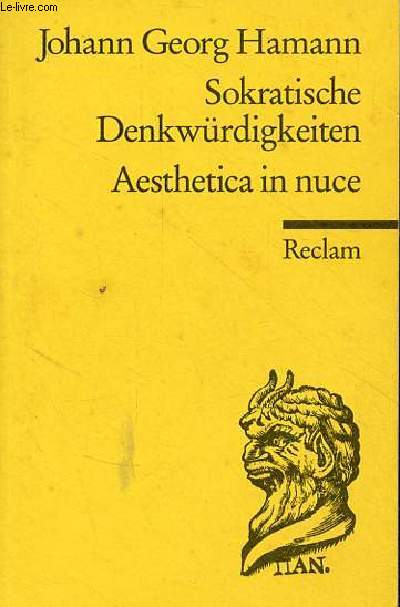 Sokratische Denkwrdigkeiten Aesthetica in nuce - Universal-Bibliothek n926.