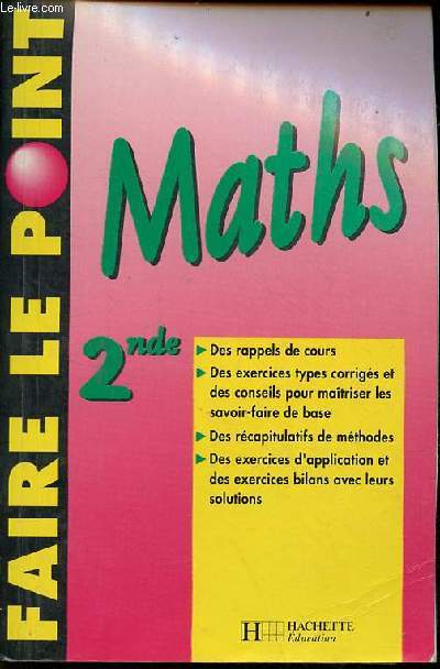 Maths 2nde - Collection faire le point.