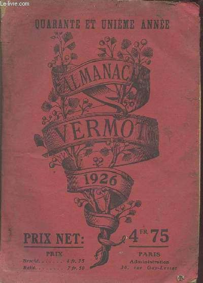 Almanach Vermot 1926 41e anne.