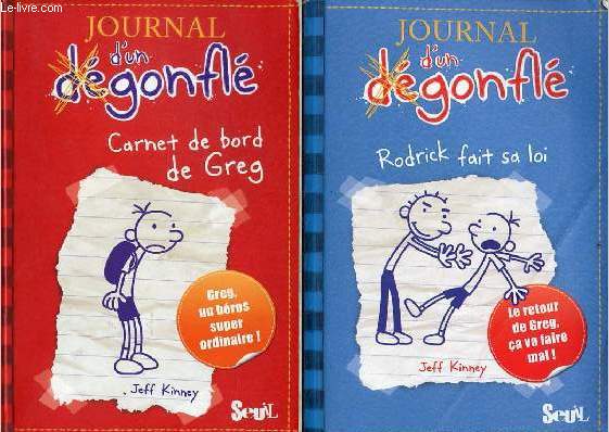 Journal d'un gonfl - En 2 tomes (2 volumes) - Tome 1 : Carnet de bord de Greg - Tome 2 : Rodrick fait sa loi.
