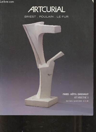 Catalogue de ventes aux enchres - Artcurial - Art moderne II mercredi 2 juillet 2003 - Paris Htel Dassault.