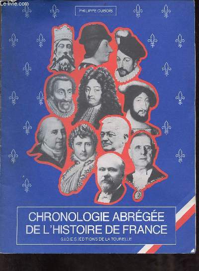 Plaquette dpliante : Chronologie abrge de l'histoire de France - Collection histoire et arts.