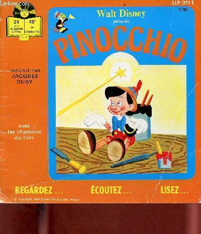 Pinocchio - livr sans la cassette - Collection le petit mnestrel.