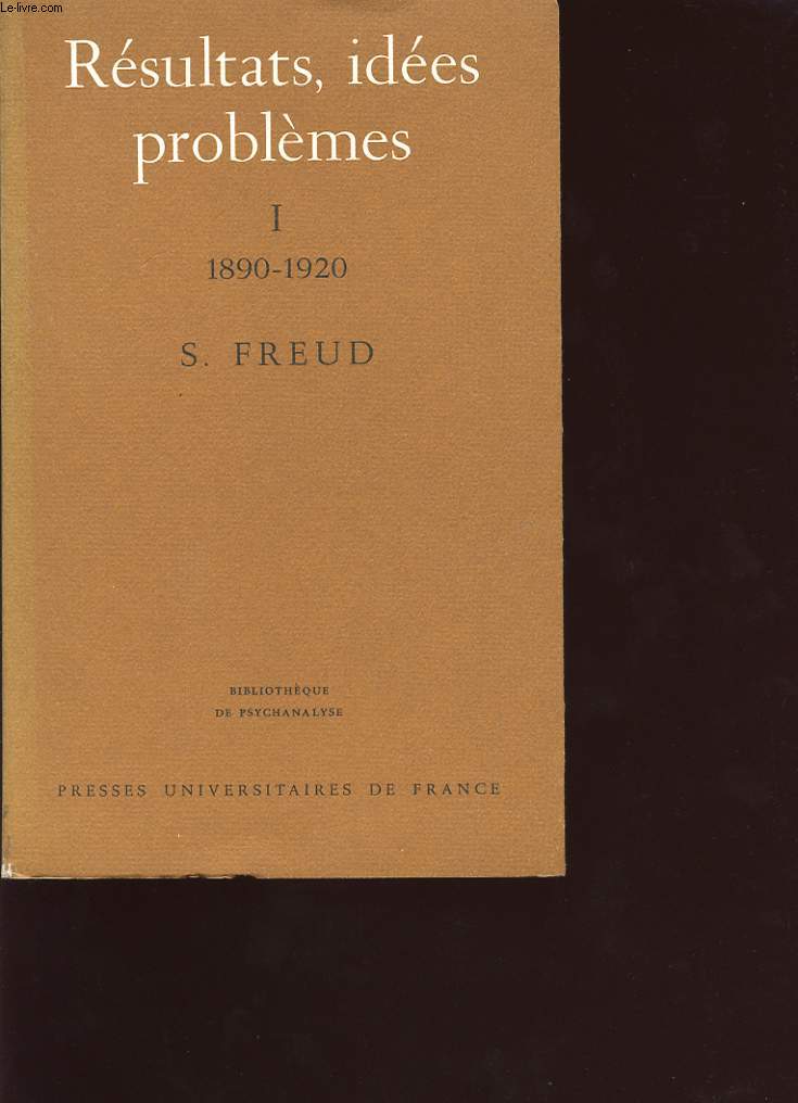 RESULTATS IDEES PROBLEMES I 1890 - 1920