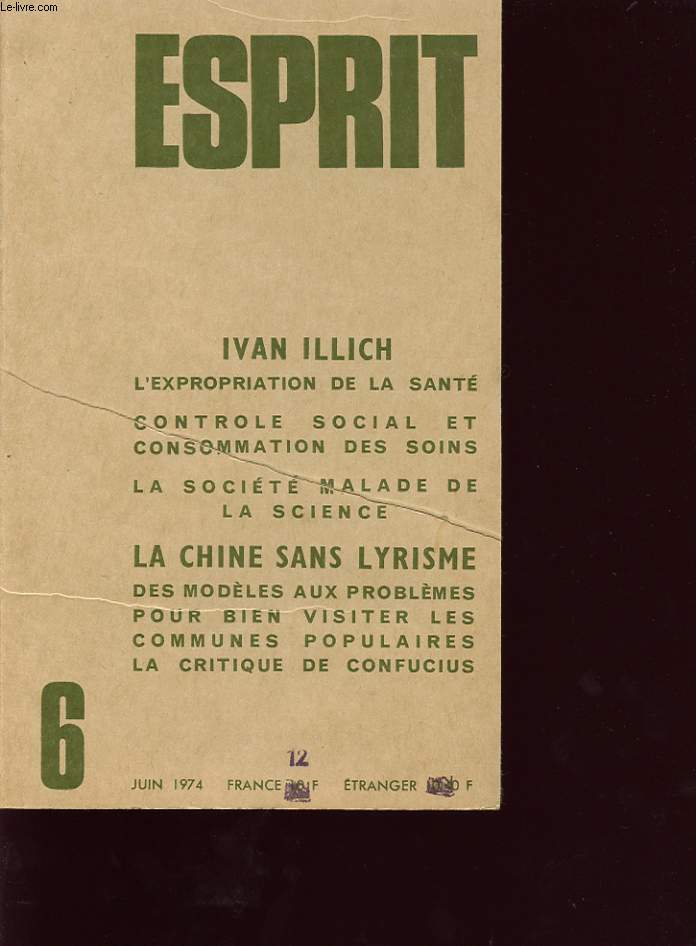 ESPRIT n 6 L exploration de la sant, la socit malade de la science, L achine sans lyrisme : des models aux problmes pour bien visiter les communes populaires.