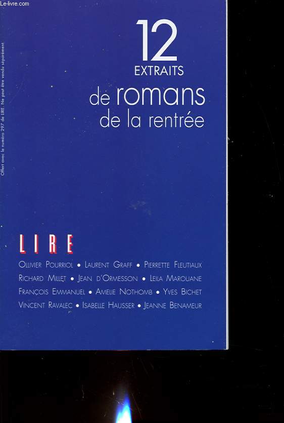 12 EXTRAITS DE ROMANS DE LA RENTREE