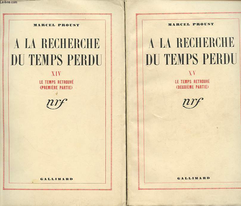 A LA RECHERCHE DU TEMPS PERDU XIV - Première et deuxième partie en 2 volumes