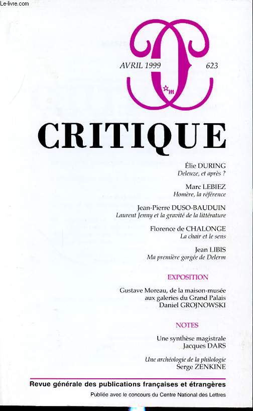 CRITIQUE N623 : Elie DURING - Deleuze, et aprs ?...