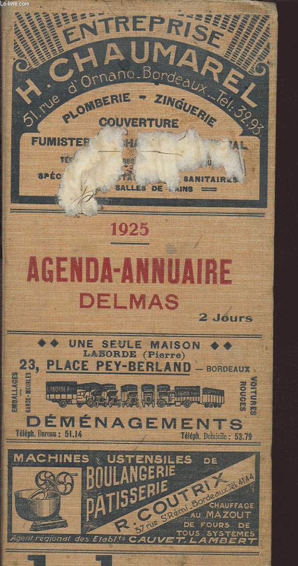 AGENDA ANNUAIRE 1925