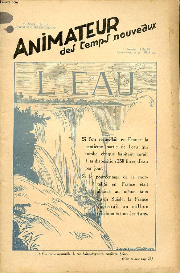 L ANIMATEUR DES TEMPS NOUVEAUX N 236 : L eau